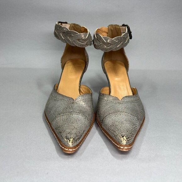 Sundance Women's Size 7.5 Woven Ankle Wrap Pointed Toe Heel - Picture 2 of 13